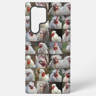 "Veren in Focus: Een Portret van een Witte Kip" Samsung Galaxy Hoesje