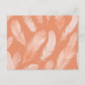 Veren in Perzik Fuzz kleur, Postcrossing Briefkaart (Voorkant)