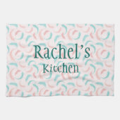 Veren in roze en blauw theedoek (Horizontaal)