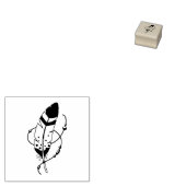 Veren kralen Tribal Boho Amulet 1x1 Rubberstempel (Gestempeld)