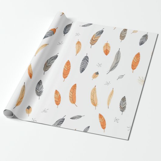 Veren Luxe Trendy Boho Collectie Cadeaupapier (Uitgerold)
