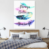 Veren met citaat canvas afdruk (Insitu (Slaapkamer))