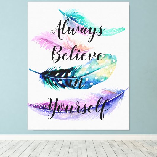 Veren met Quote Canvas Afdruk (Insitu (Houten vloer))