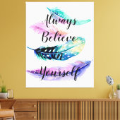 Veren met Quote Canvas Afdruk (Insitu (Woonkamer))