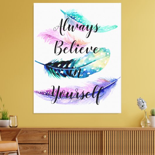 Veren met Quote Canvas Afdruk (Insitu (Woonkamer))