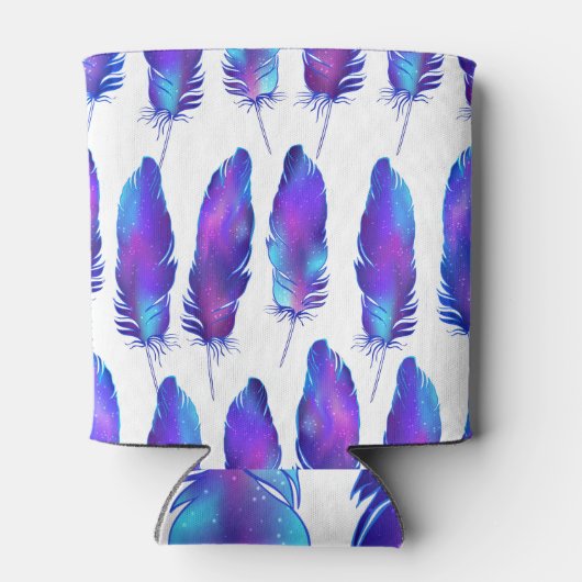 Veren met ruimte textuur, magisch patroon. blikjeskoeler (Achterkant)