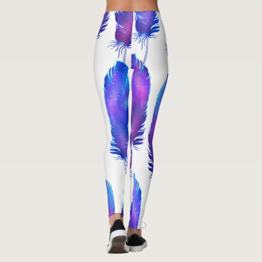 Veren met ruimte textuur, magisch patroon. leggings (Achterkant)