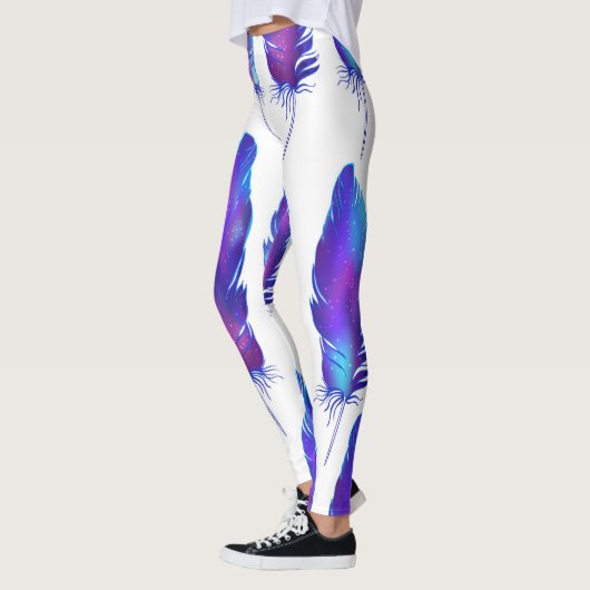 Veren met ruimte textuur, magisch patroon. leggings (Links)