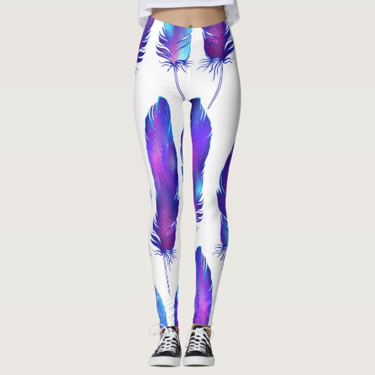 Veren met ruimte textuur, magisch patroon. leggings (Voorkant)