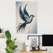 Veren Mozaïek - Decoratieve Vogel Poster (Thuiskantoor)