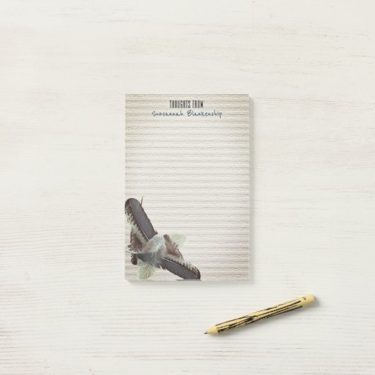 Veren over gestructureerde achtergrond Aangepast Post-it® Notes (Op bureau)