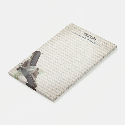 Veren over gestructureerde achtergrond Aangepast Post-it® Notes (Schuin)