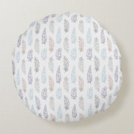 VEREN PASTEL PATTERN CUSHION ROND KUSSEN (Achterkant)
