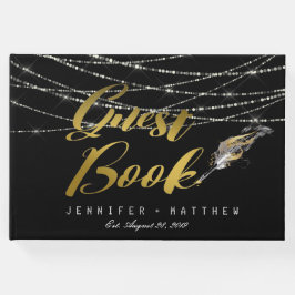 Veren Pen String Lights Gepersonaliseerde bruiloft Gastenboek