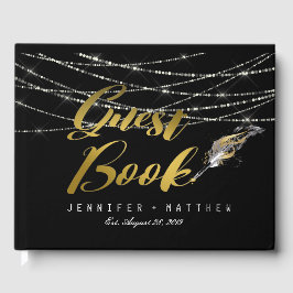 Veren Pen String Lights Gepersonaliseerde bruiloft Gastenboek