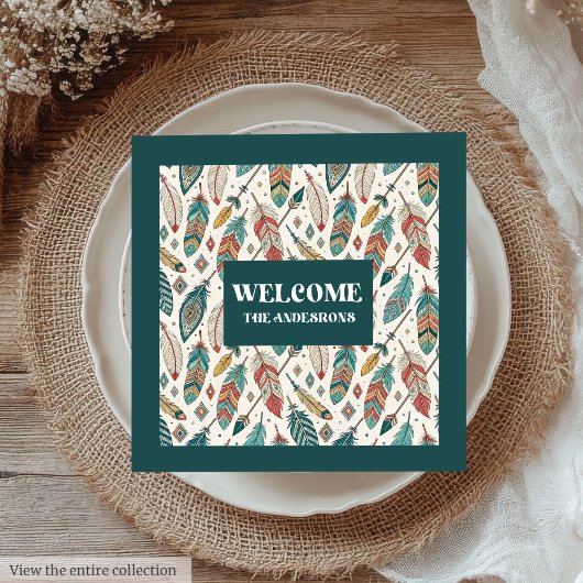 Veren & Pijlen Servetten Minimalistische Custom Gi