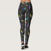 Veren roze blauwe paars gele poot met een lichtkle leggings (Achterkant)