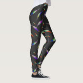 Veren roze blauwe paars gele poot met een lichtkle leggings (Rechts)