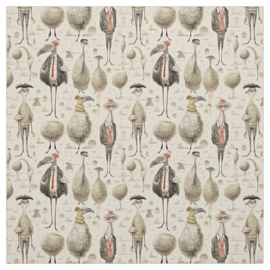 Veren van Fancy: Whimsy struisvogel Stof (Swatch)