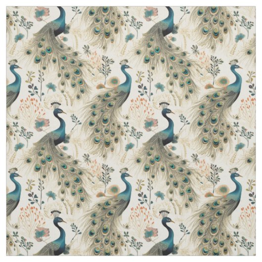 Veren van Fantasie: Whimsy Peacock Stof (Swatch)