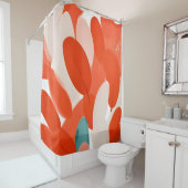 Veren van verschillende vogels komen samen douchegordijn (In situ)