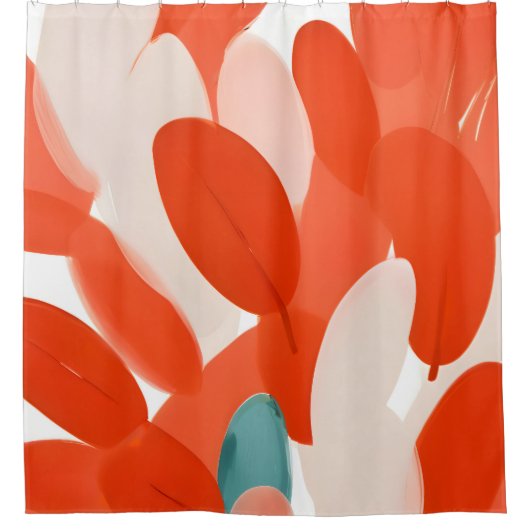 Veren van verschillende vogels komen samen douchegordijn (Voorkant)