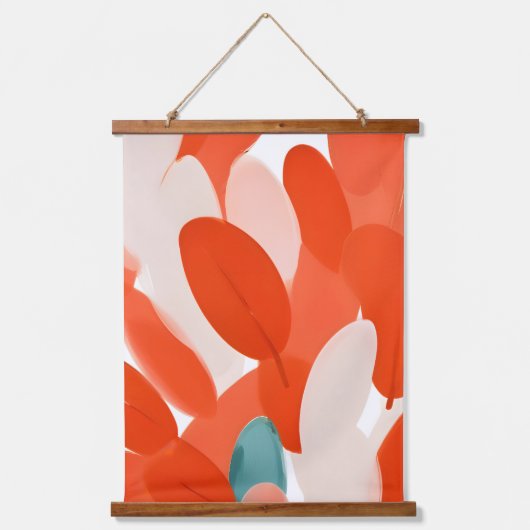 Veren van verschillende vogels komen samen hangend wandkleed (Voorkant)