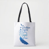 Veren verschijnen als engelen in de buurt zijn - v tote bag (Voorkant)