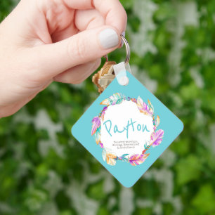 Veren waterverf naam betekenis aqua Payton Sleutelhanger