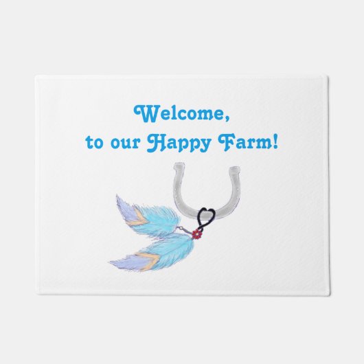 Veren Welkom Happy Boerderij Deurmat (Voorkant)