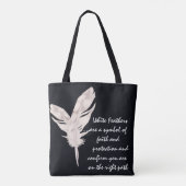 Veren Wit en Betekenis Tote Bag (Achterkant)