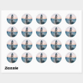 Veren Zee Meditatie Ronde Sticker (Vel)