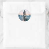 Veren Zee Meditatie Ronde Sticker (Tas)