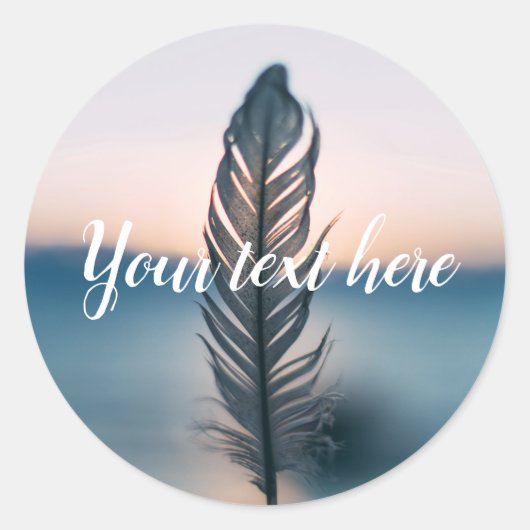 Veren Zee Meditatie Ronde Sticker (Voorkant)