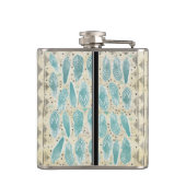 Veren zwart en tan hipster patroon heupfles (Achterkant)