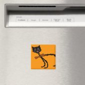 Verende Zwarte Kat Halloween Decoratie Magneet (Insitu (Vaatwasser))