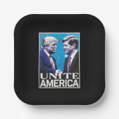 Verenig de Amerikaanse iconische Trump Papieren Bordje (Voorkant)