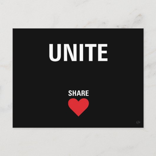 Verenig de humanitaire democratie briefkaart (Voorkant)