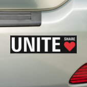 Verenig de politieke democratie bumpersticker (Op auto)