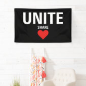 Verenig de politieke democratie spandoek (Insitu)