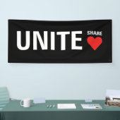 Verenig de politieke democratie spandoek (Beurs)