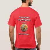 Verenig je in geluk. Internationale Dag van het Ge T-shirt (Achterkant)