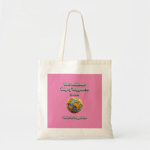 Verenig je in geluk. Internationale Dag van het Ge Tote Bag