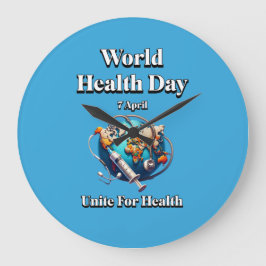 Verenig je voor gezondheid. Wereldgezondheidsdag.  Grote Klok