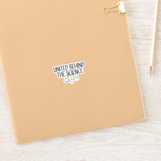 Verenigd achter de wetenschap sticker (Notitieboek)