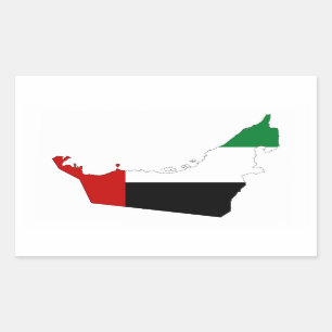 verenigd arabisch emirates country flag symbol rechthoekige sticker