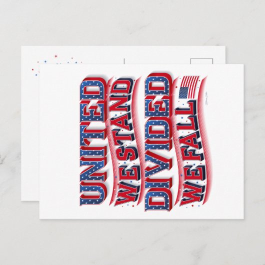 Verenigd bevinden wij ons, Verdeeld vallen wij Feestdagenkaart (Voorkant / Achterkant)