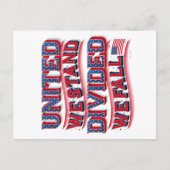 Verenigd bevinden wij ons, Verdeeld vallen wij Feestdagenkaart (Voorkant)