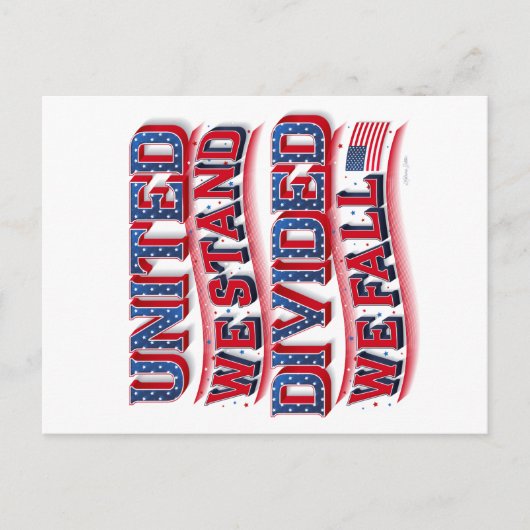 Verenigd bevinden wij ons, Verdeeld vallen wij Feestdagenkaart (Voorkant)