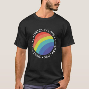 Verenigd door liefde lgbt pride gay lesbisch regen t-shirt